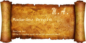 Madarász Arnold névjegykártya